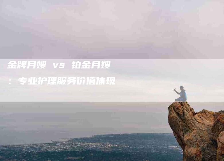 金牌月嫂 vs 铂金月嫂：专业护理服务价值体现