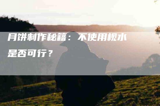 月饼制作秘籍：不使用枧水是否可行？