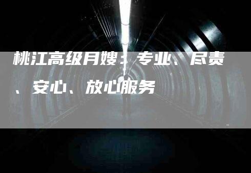 桃江高级月嫂：专业、尽责、安心、放心服务