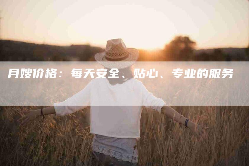 月嫂价格：每天安全、贴心、专业的服务