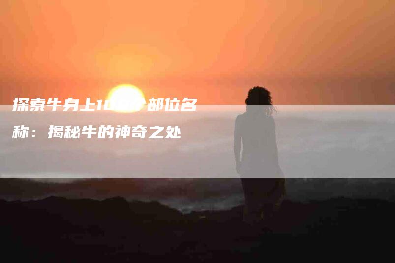 探索牛身上108个部位名称：揭秘牛的神奇之处