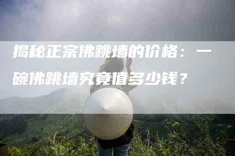 揭秘正宗佛跳墙的价格：一碗佛跳墙究竟值多少钱？