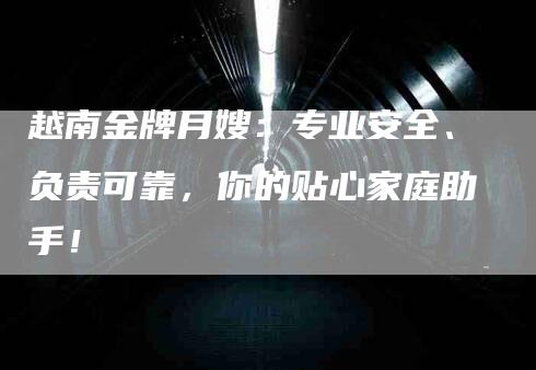 越南金牌月嫂：专业安全、负责可靠，你的贴心家庭助手！